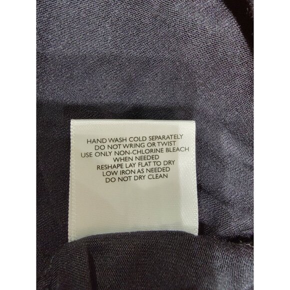 Fervour XL Black 3/4 Sleeve Top With Tie Neck Detail - Picture 4 of 5